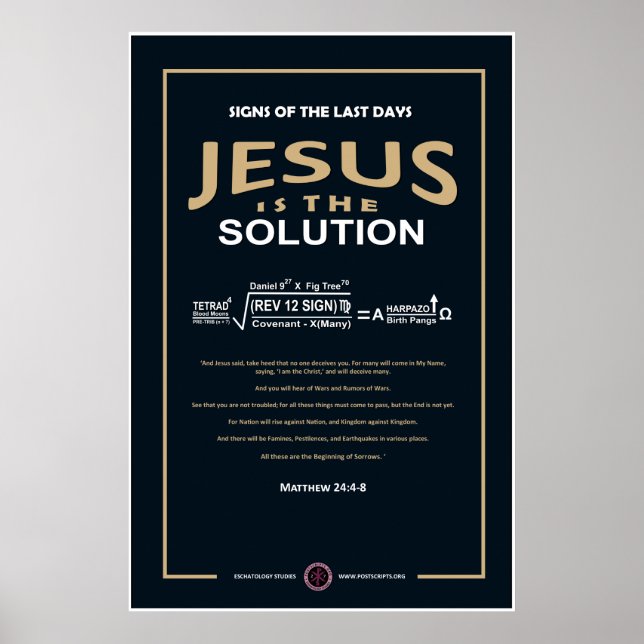 Jesus ist die Lösung Poster (Vorne)