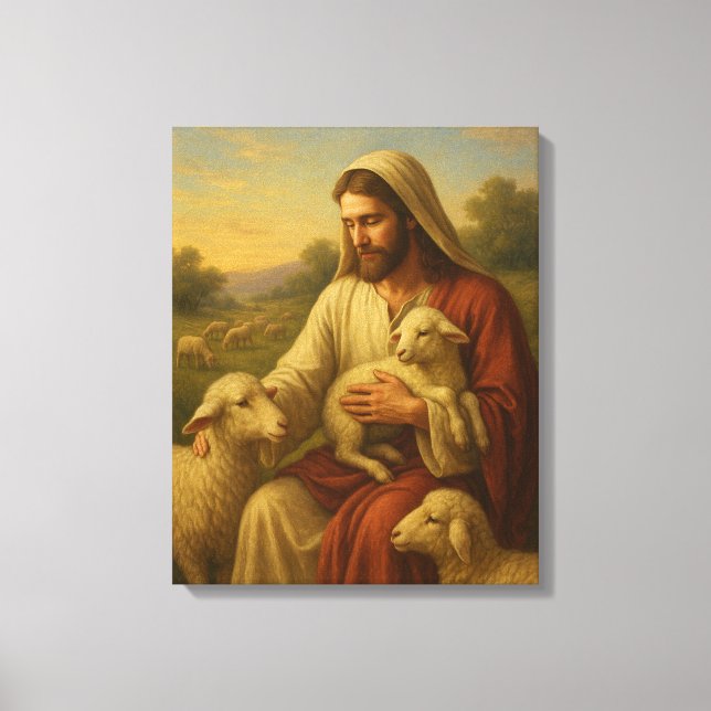 Jesus ist die Shephard #1™ LDS Wall Art Leinwand (Vorderseite)