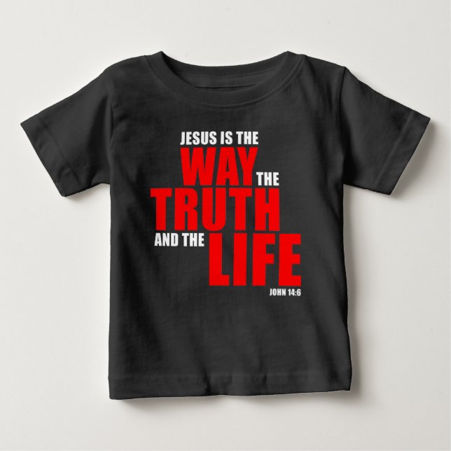 JESUS ist die WAY, die WAHRHEIT und das LIFE - Joh Baby T-shirt (Vorderseite)