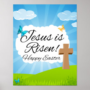 Jesus ist ein Christlicher Oster. Poster