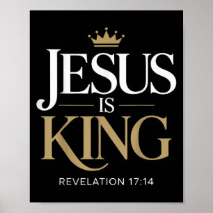 Jesus ist ein Christlicher Zitat aus der Königsbib Poster