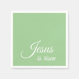 Jesus ist ein Christliches, elegantes, grünes Oste Serviette