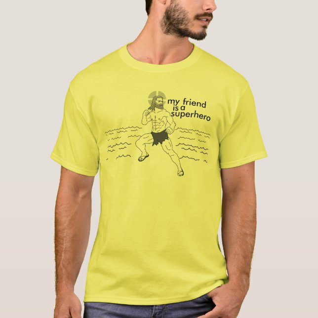 Jesus ist ein Superheld! T-Shirt (Vorderseite)