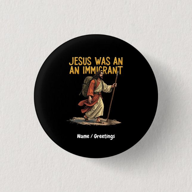 Jesus ist eine einzigartige Cross-Design-Unterstüt Button (Vorderseite)