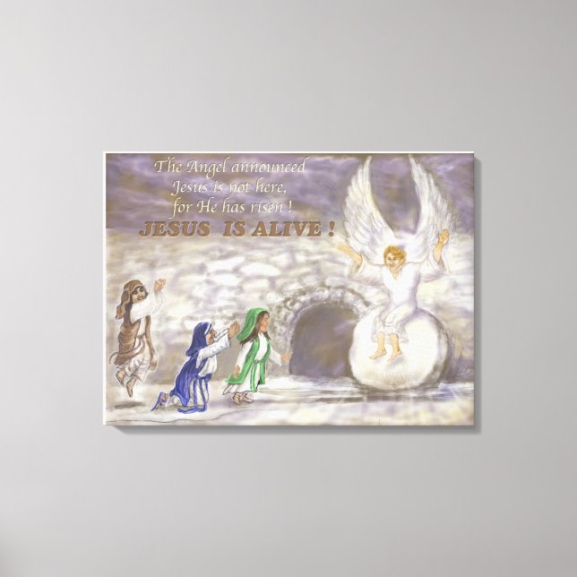 Jesus ist eine lebende gedehnte Leinwand (Vorderseite)