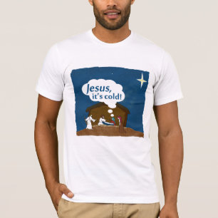 Jesus, ist es kalt!  WeihnachtsSpaß-T - Shirt
