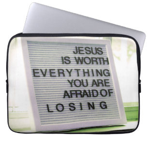 Jesus ist es wert, alles Christliche Zeichen zu ha Laptopschutzhülle