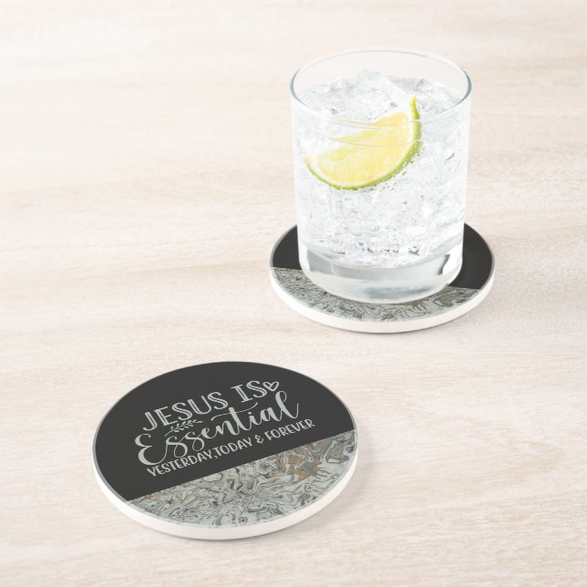 Jesus ist essenzieller Sandstone-Untersetzer Getränkeuntersetzer (Seite)