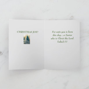 Jesus ist geborene religiöse Xmas Luke Weihnachtsk Dankeskarte