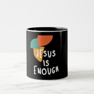 Jesus ist genug - kraftvoller Christlicher Zitat Zweifarbige Tasse