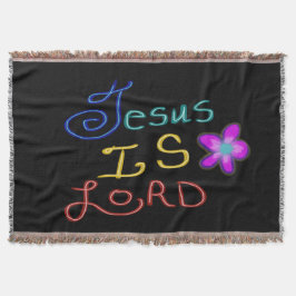 Jesus ist HERR Farbige Schrift Schwarz Decke