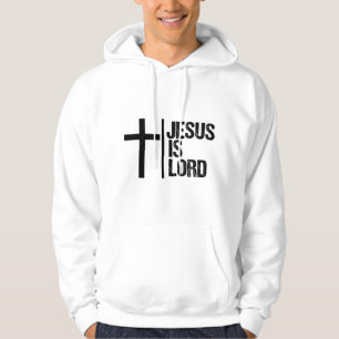 Jesus ist Herr Kreuz Glaube Christliche Bibel Gott Hoodie