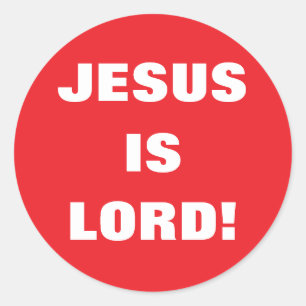 JESUS IST HERR! RUNDER AUFKLEBER