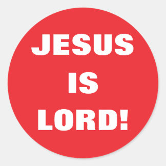 JESUS IST HERR! RUNDER AUFKLEBER