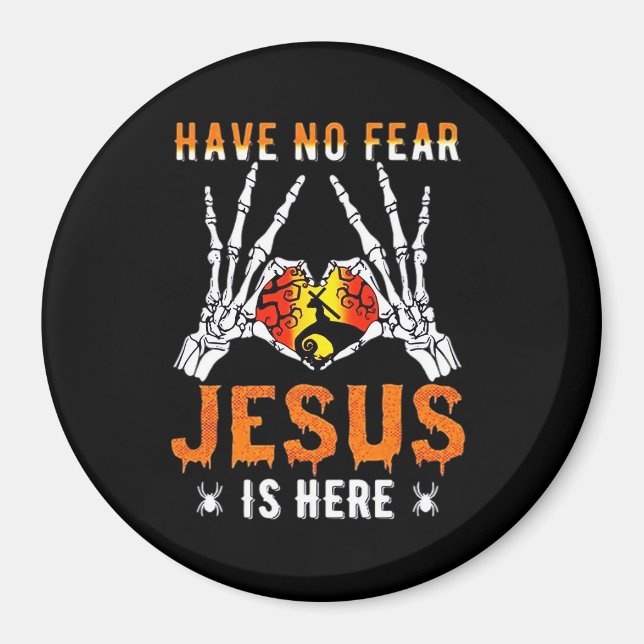 Jesus ist Herz-Skelett-Hand Magnet (Vorne)