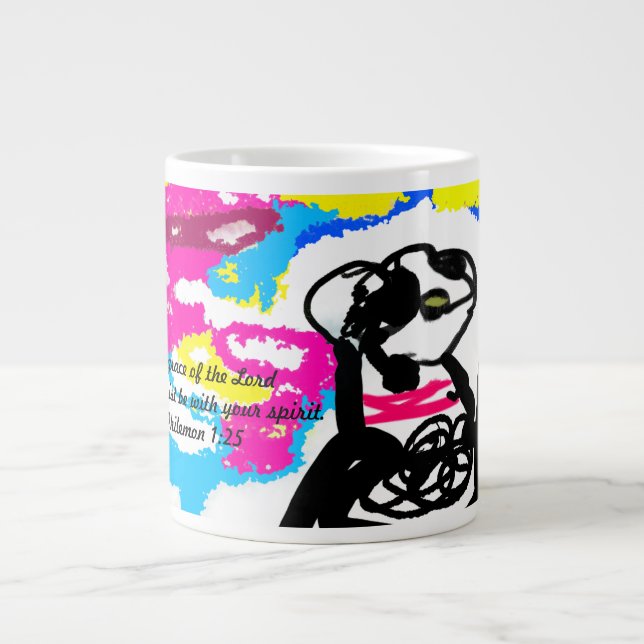 Jesus ist hier Jumbo-Tasse (Vorderseite)