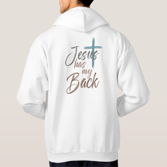 Jesus ist hinter mir  hoodie (Rückseite)
