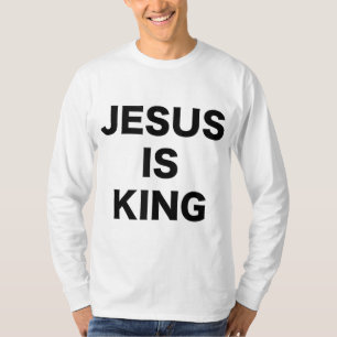 Jesus ist King Bold Black Text Christlich Religiös T-Shirt