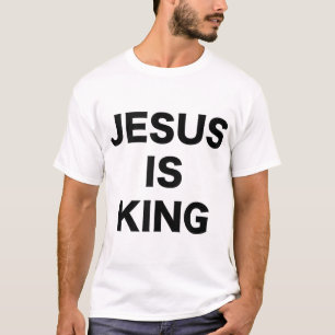 Jesus ist King Bold Black Text Christlich Religiös T-Shirt