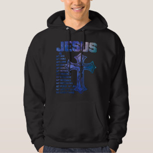 Jesus ist King Christlich Groovy Hippie Trendy Chr Hoodie