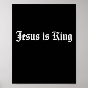Jesus ist King Christlich Streetwear Poster
