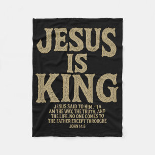 Jesus ist König Bibel Verse Johannes 14_6 Christli Fleecedecke