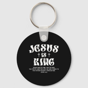 Jesus ist König Bibel Verse Johannes 14_6 Christli Schlüsselanhänger