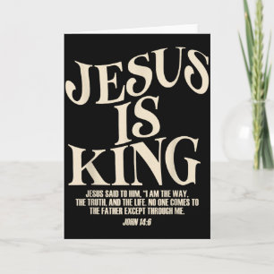 Jesus ist König Bibelvers Joh 14_6 Christlicher Go Karte