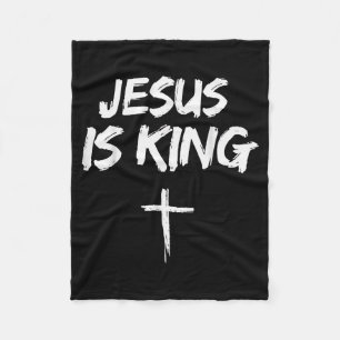 Jesus ist König Bibelvers John 14_6 Christlicher G Fleecedecke