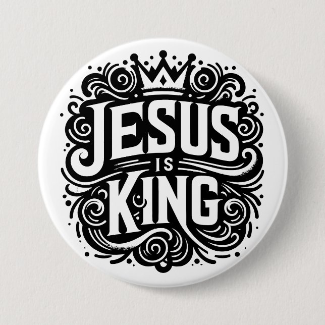 Jesus ist König Button (Vorderseite)