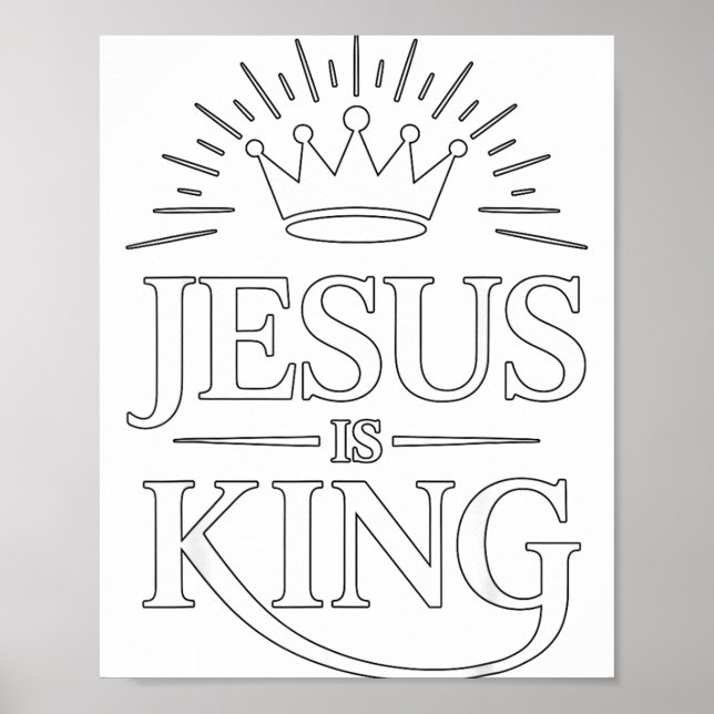 Jesus ist König Christlich  Poster (Vorne)