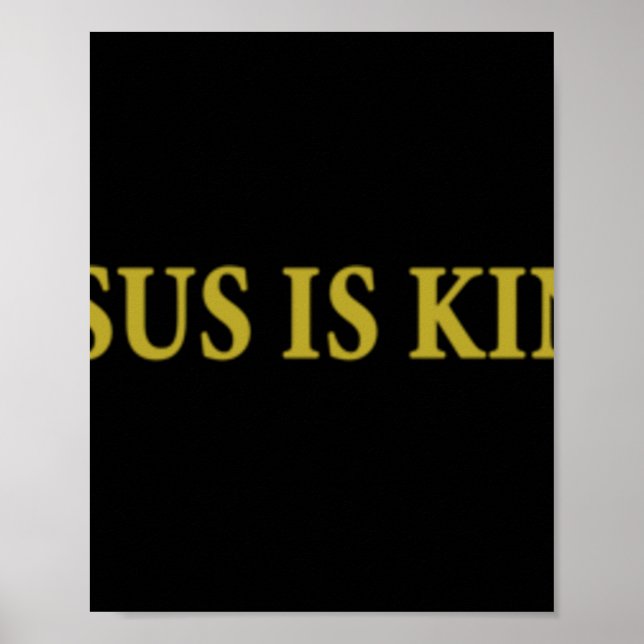 Jesus ist König Christlich Pullover HoodieJesus is Poster (Vorne)