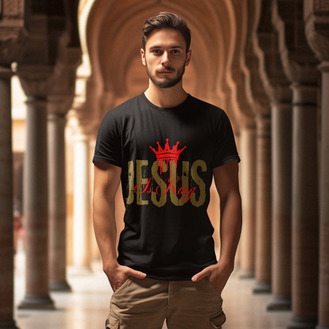 Jesus ist König Christliche Bibel Spiritualität fü T-Shirt (Von Creator hochgeladen)