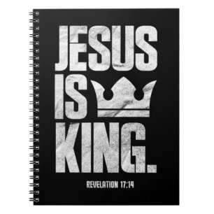 Jesus ist König Christliche Bibelschrift Zitat Pul Notizblock