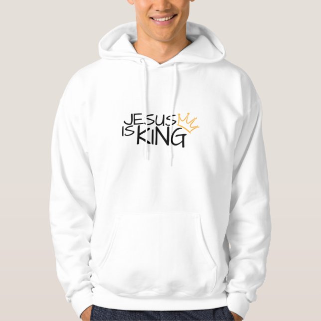 Jesus ist König - Christliche Männerhoodie Hoodie (Vorderseite)