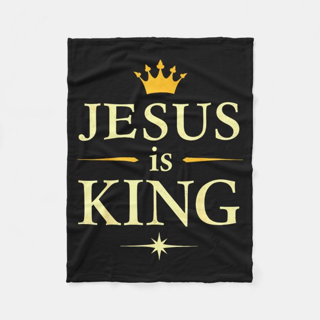 Jesus ist König _ Christlicher Glaube Design  Fleecedecke (Vorderseite)