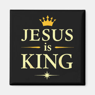 Jesus ist König _ Christlicher Glaube Design Magnet