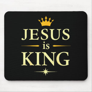Jesus ist König _ Christlicher Glaube Design  Mousepad