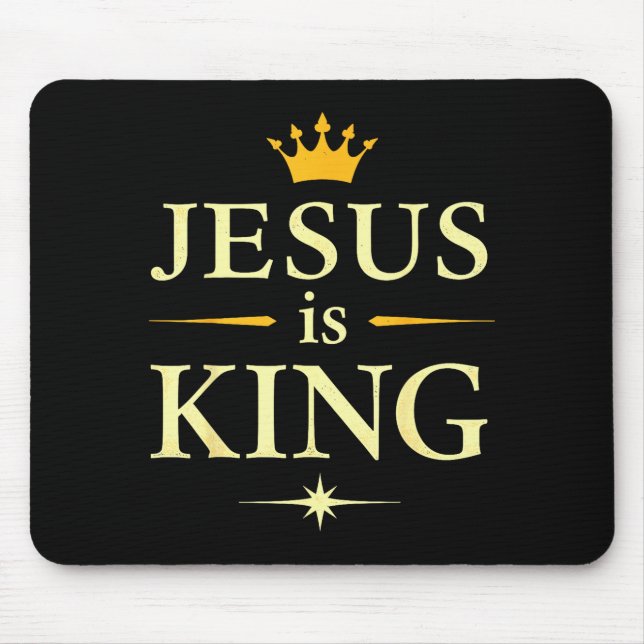 Jesus ist König _ Christlicher Glaube Design  Mousepad (Vorne)