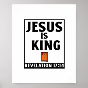 Jesus ist König christlicher religiöser Glaube Bib Poster
