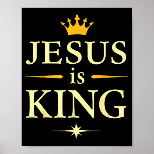 Jesus ist König _ Christliches Glaubensdesign Poster