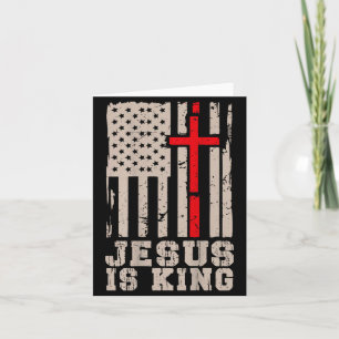 Jesus ist König Christus Herr Patrioten-Christen A Karte