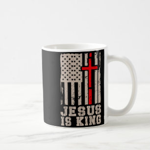 Jesus ist König Christus Herr Patriotischer Christ Kaffeetasse