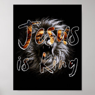 Jesus ist König, der Löwe von Juda schlägt Christi Poster