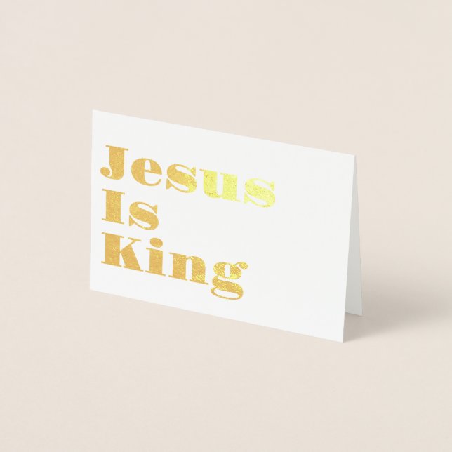 Jesus ist König - Foil-Karte Folienkarte (Vorderseite)