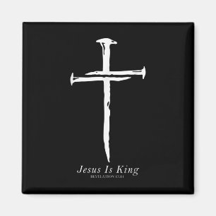 Jesus ist König-Funny-Cross-Nails Christlich Magnet