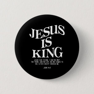 Jesus ist König John Bible Verse Christliche relig Button