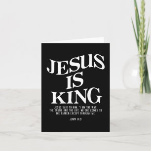 Jesus ist König John Bible Verse Christliche relig Karte