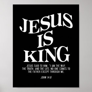 Jesus ist König John Bible Verse Christliche relig Poster