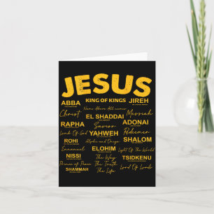 Jesus ist König Namen Gottes Hebräisch Jesus Chris Karte